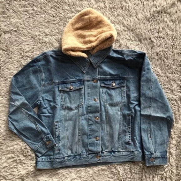 TRUE IMG Denim Jacket with Teddy Hoodie - Picture 2 of 9